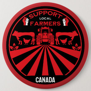 Ondersteuning van lokale Canadese Boerderij produc Ronde Button 6,0 Cm