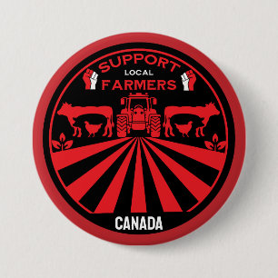 Ondersteuning van lokale Canadese Boerderij produc Ronde Button 7,6 Cm