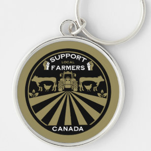 Ondersteuning van lokale Canadese Boerderij produc Sleutelhanger