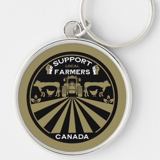 Ondersteuning van lokale Canadese Boerderij produc Sleutelhanger (Voorkant)