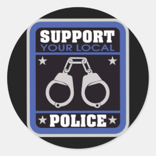 Ondersteuning van lokale politie ronde sticker