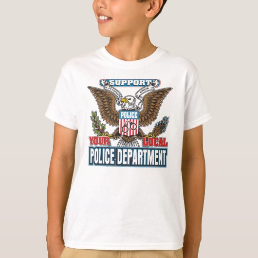 Ondersteuning van lokale politie t-shirt (Voorkant)