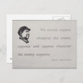 ondersteuning van mao briefkaart (Voorkant / Achterkant)