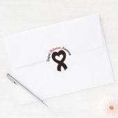 Ondersteuning van melanoom bewustzijn ronde sticker (Envelop)