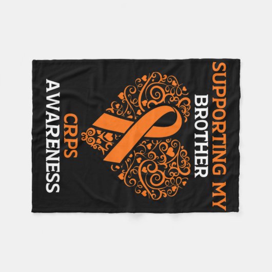 Ondersteuning van mijn broer RSD CRPS Awareness Mo Fleece Deken (Voorkant (Horizontaal))