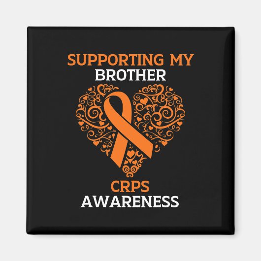 Ondersteuning van mijn broer RSD CRPS Awareness Mo Magneet (Voorkant)
