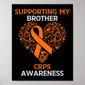 Ondersteuning van mijn broer RSD CRPS Awareness Mo Poster (Voorkant)