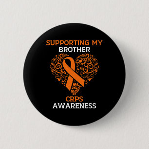 Ondersteuning van mijn broer RSD CRPS Awareness Mo Ronde Button 5,7 Cm