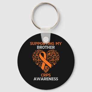 Ondersteuning van mijn broer RSD CRPS Awareness Mo Sleutelhanger