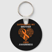 Ondersteuning van mijn broer RSD CRPS Awareness Mo Sleutelhanger (Voorkant)