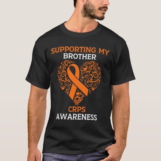 Ondersteuning van mijn broer RSD CRPS Awareness Mo T-shirt (Voorkant)