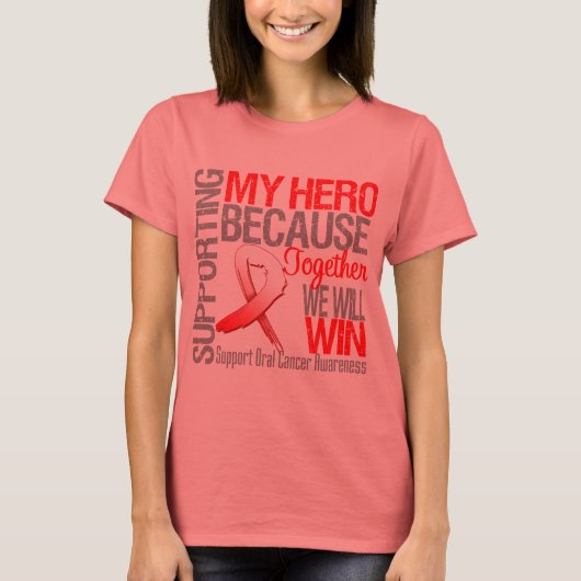 Ondersteuning van mijn heldhaftigheid - bewustmaki t-shirt (Voorkant)