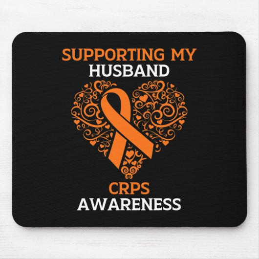 Ondersteuning van mijn man RSD CRPS Awareness Maan Muismat (Voorkant)