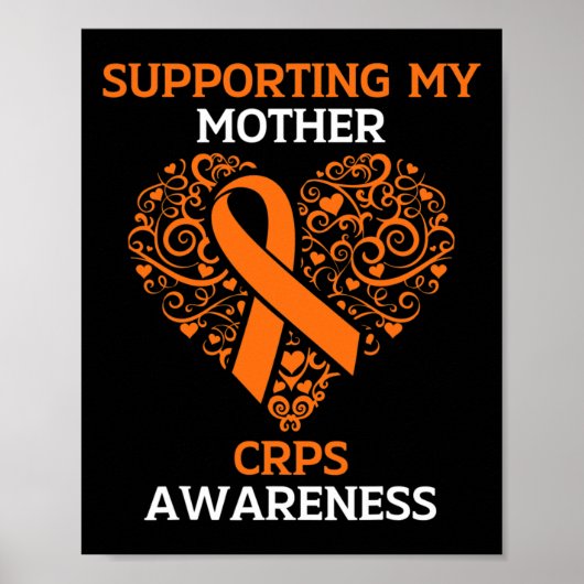 Ondersteuning van mijn moeder RSD CRPS Awareness M Poster (Voorkant)