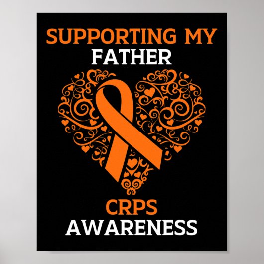 Ondersteuning van mijn vader RSD CRPS Awareness Mo Poster (Voorkant)