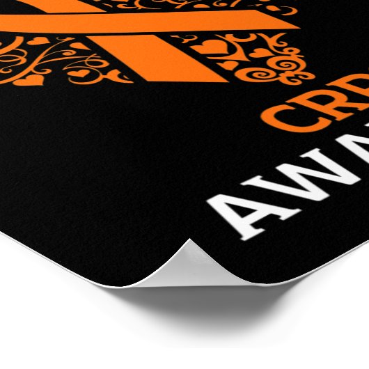 Ondersteuning van mijn vriend RSD CRPS Awareness M Poster (Hoek)