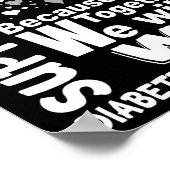 Ondersteuning van mijn Zoon Diabetes Bewustmaking  Poster (Hoek)