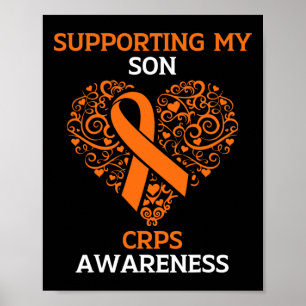 Ondersteuning van mijn zoon RSD CRPS Awareness Maa Poster
