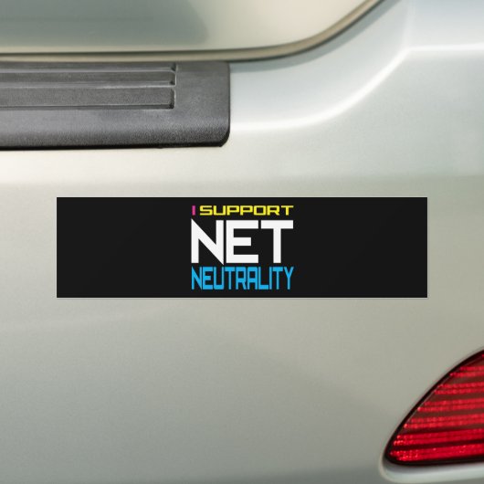 Ondersteuning van nettoneutraliteit bumpersticker (Op auto)