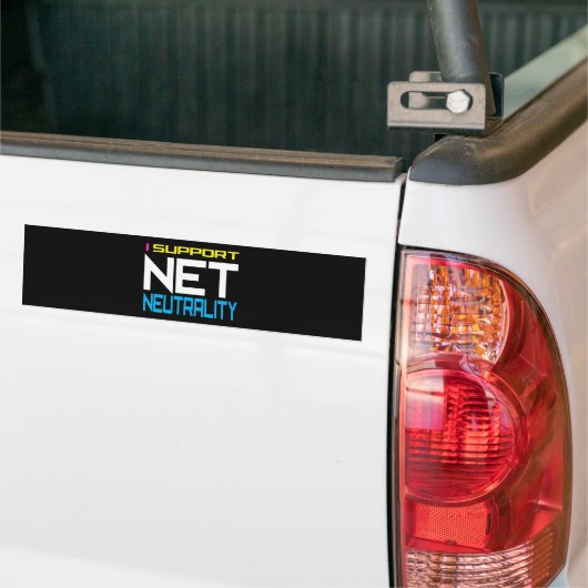 Ondersteuning van nettoneutraliteit bumpersticker (Op Truck)