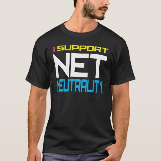 Ondersteuning van nettoneutraliteit t-shirt (Voorkant)