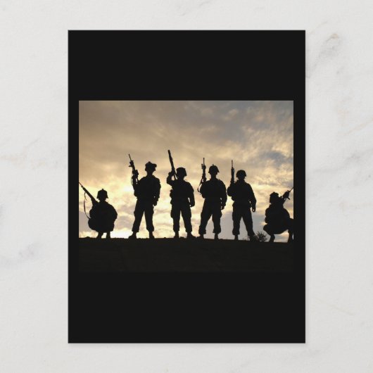 ONDERSTEUNING VAN onze troepen Briefkaart (Voorkant)