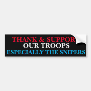 ONDERSTEUNING VAN ONZE TROEPEN BUMPERSTICKER