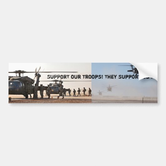 ONDERSTEUNING VAN onze troepen Bumpersticker (Voorkant)
