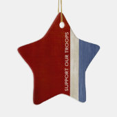 Ondersteuning van onze troepen en veteranen milita keramisch ornament (Rechts)