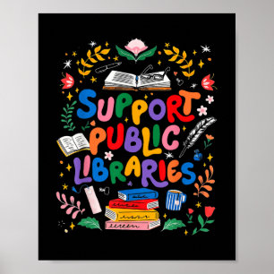 Ondersteuning van openbare bibliotheken Boekworm L Poster