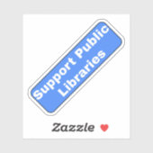 Ondersteuning van openbare bibliotheken sticker (Vel)