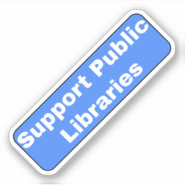 Ondersteuning van openbare bibliotheken sticker