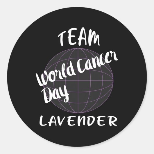 Ondersteuning van overlevenden van kanker Wereldka Ronde Sticker (Voorkant)