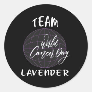 Ondersteuning van overlevenden Wereld Kanker Dag B Ronde Sticker