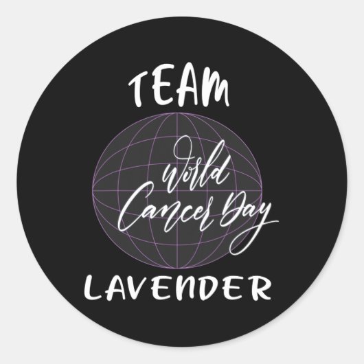 Ondersteuning van overlevenden Wereld Kanker Dag B Ronde Sticker (Voorkant)