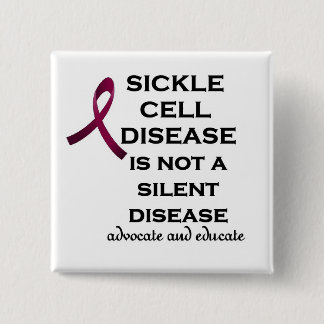 Ondersteuning van sikkelcelziekte vierkante button 5,1 cm