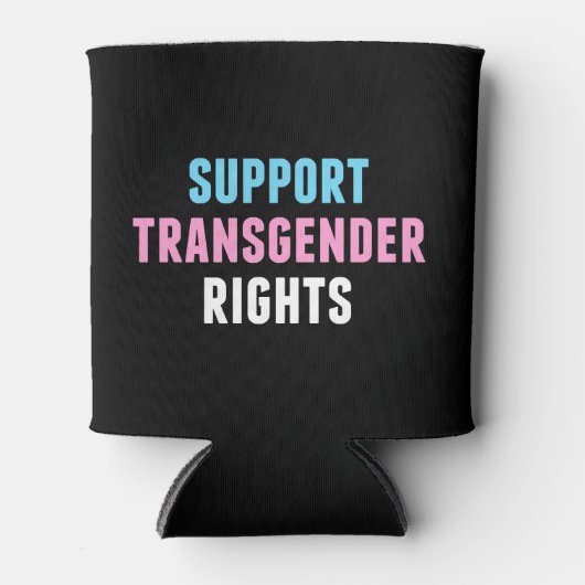 Ondersteuning van transgenderrechten blikjeskoeler (Voorkant)