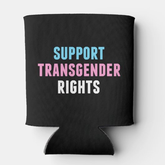 Ondersteuning van transgenderrechten blikjeskoeler (Achterkant)