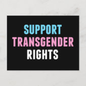 Ondersteuning van transgenderrechten briefkaart (Voorkant)