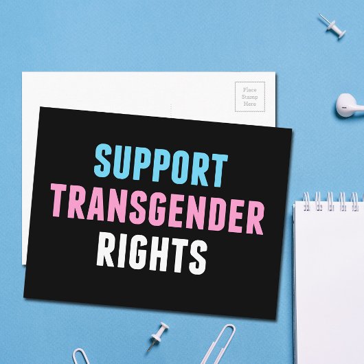 Ondersteuning van transgenderrechten briefkaart