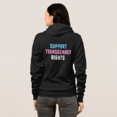 Ondersteuning van transgenderrechten hoodie (Achterkant volledig)