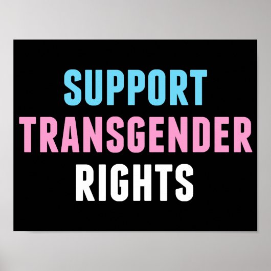 Ondersteuning van transgenderrechten poster (Voorkant)