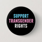 Ondersteuning van transgenderrechten ronde button 5,7 cm (Voorkant)