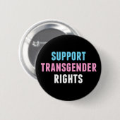 Ondersteuning van transgenderrechten ronde button 5,7 cm (Voorkant /achterkant)