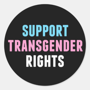 Ondersteuning van transgenderrechten ronde sticker
