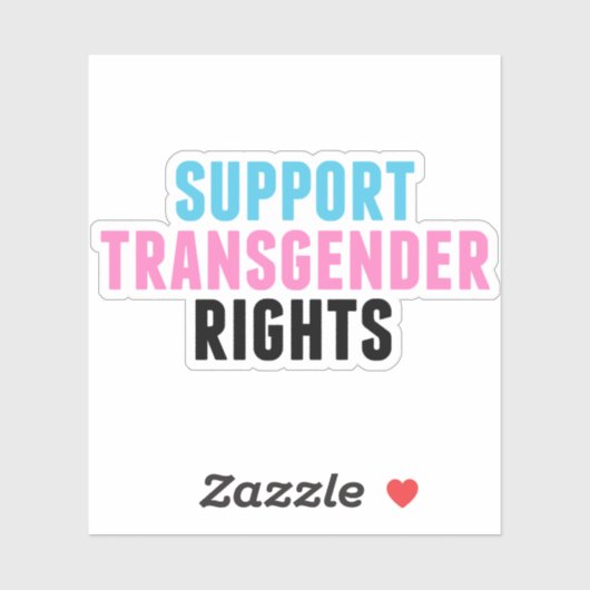 Ondersteuning van transgenderrechten sticker (Vel)