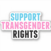 Ondersteuning van transgenderrechten sticker (Voorkant)
