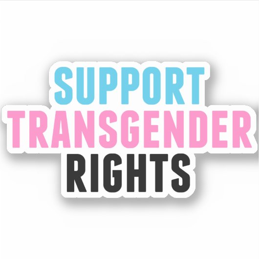 Ondersteuning van transgenderrechten sticker (Voorkant)