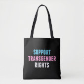 Ondersteuning van transgenderrechten tote bag (Voorkant)