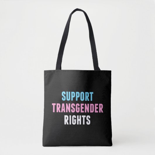 Ondersteuning van transgenderrechten tote bag (Voorkant)